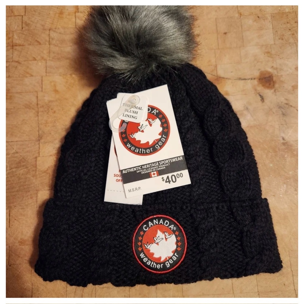 Canada Goose Black Knit Hat